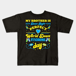 Brother Down Right World Down Syndrome Day 2024 Cute Kids T-Shirt